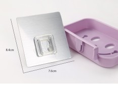 Tidak Ada Bekas Luka Plester Wall Mounted Kotak Sabun Mandi Lishui Sabun Rak Hanging Box Kreatif Face Soap Box (pengiriman Cepat) -Intl