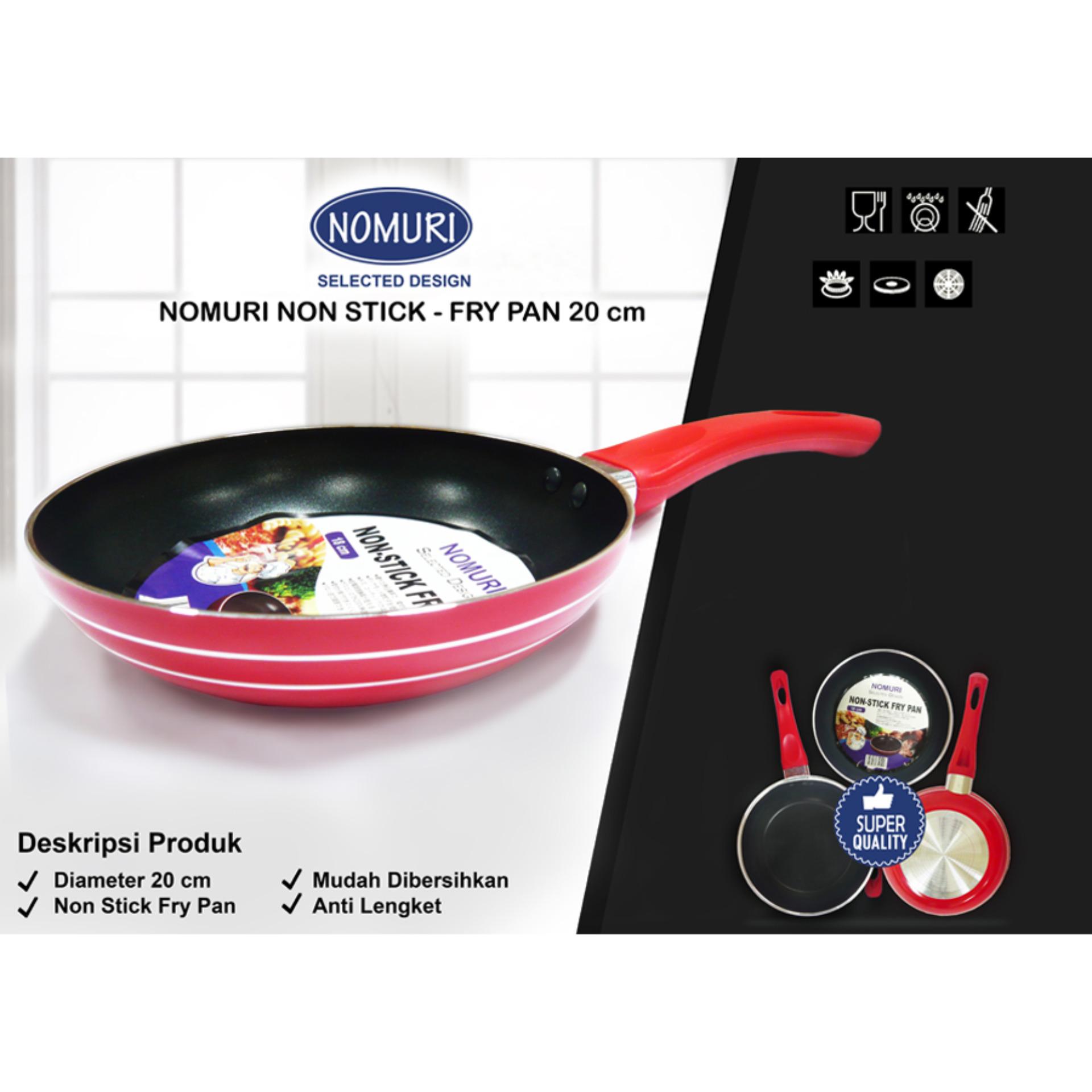 Nomuri Non-Stick Fry Pan Teflon 20 cm - Merah