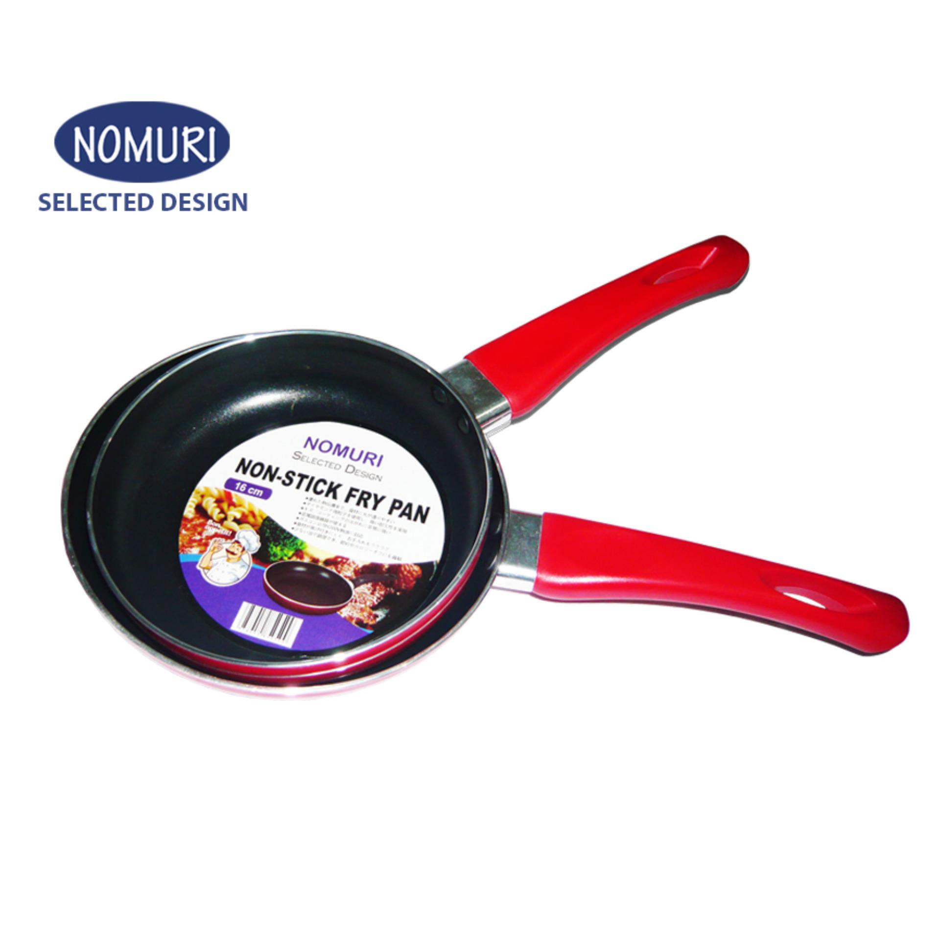 Nomuri Non-Stick Frypan Teflon Teflon Set 16+18 cm Merah Nomuri Non-Stick Frypan Teflon Teflon Set 16+18 cm Merah