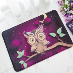 Busa Lunak Yang Tidak Licin Children Lovely Hewan Owl Bath Toilet Karpet Kamar Mandi Karpet Lantai Mat-Intl