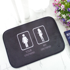 Busa Lunak Yang Tidak Licin Teman Perempuan Footprints Bath Toilet Karpet Kamar Mandi Karpet Lantai Mat-Intl