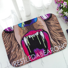 Busa Lunak Yang Tidak Licin Hedong Lion Roar Bath Toilet Karpet Kamar Mandi Karpet Lantai Mat-Intl