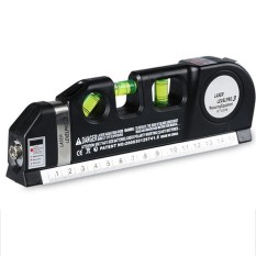 Nonof Serbaguna Laser Horizontal/Vertikal Cross-Line Laser Mengukur Line With 8 FT Mengukur Tape Penguasa Disesuaikan Standar AND Metric Rulers-Intl