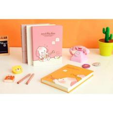 Notebook / Buku Tulis Peach Dog Diary - 1Pcs