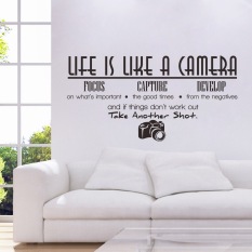 Yang Dapat Dilepas OEM Hidup Ini Seperti Sebuah Kamera Diseduh Sendiri Stiker Dinding Mural Kamar Dekorasi Rumah