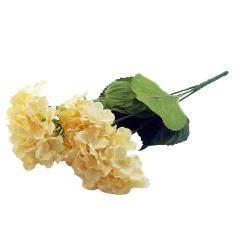 OHOME Bunga Artifisial AN-B000469K Hortensia 5 Cabang Dekorasi Rumah - Kuning
