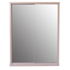 OLC - Lemari Pakaian Orlando 2 Sliding Door Full Mirror - Maple - Khusus Jabodetabek