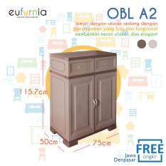 Eufurnia Olymplast Baby Locker Lemari Plastik OBL A2 / Cokelat
