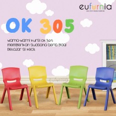 Kursi Anak Plastik Eufurnia Olymplast OK 305 /Merah / 100% FREE ONGKIR JAWA BALI SULAWESI