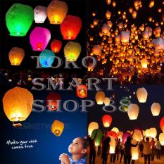 Original Lampu Lampion Lentera Balon Terbang Multiwarna 5 Pcs