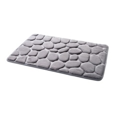 Oscar Toko Praktis Berkualitas Tinggi Hot Jual 40x60 Cm 3D Batu Nonslip Carpet Shower Lantai Pebble Flanel Kamar Mandi Bath Karpet-Internasional