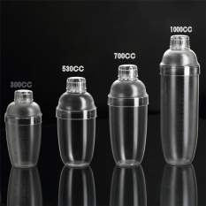Outdoor Transparan Good Grips Plastic Tidak Ada Karat Susu Tea Cocktail Shaker Mixing Cup Minuman Mixer Bar Alat Bartending 1000 Ml -Intl