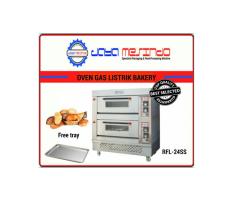 Oven roti gas getra 2 deck 4 loyang