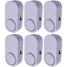 Pusatmurah Paket 6 Buah Alarm Pintu Anti Maling Kecil Door Entry Alarm - Putih