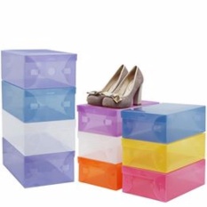Paket Box Sepatu Transparan Full Colour Isi 7