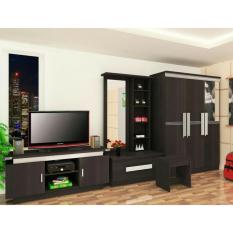 Paket Furniture Minimalis Lemari pakaian Meja rias Meja Tv Gratis Ongkir