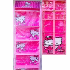 PAKET Hemat 2 in 1 Rak Gantung Rak TAS dan Rak JILBAB (HBO HJO) Karakter ANIMASI PINK Berkualitas.,