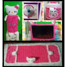 PAKET Hemat Home Set 5 In 1 ( Sarung Galon, Kulkas, Mejikom, Tv, Kipas) KARAKTER ANIMASI PINK Berkualitas.,