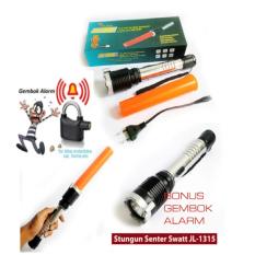 PAKET HEMAT Lebih Murah Untuk Keamanan Senter Setrum JL 1315 Gratis Gembok Alarm Anti Maling