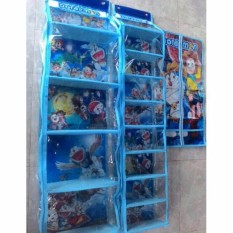PAKET HEMAT Rak Gantung 3IN1 (TAS,SEPATU,JILBAB) DORAEMON Biru FULL SLETING