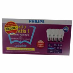 Paket Philips Lampu LED 4 Watt