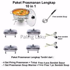 Paling Laku Paket Piring Prasmanan set Lengkap 10 in 1/ Fast Food Dish FREE sendok Sayur
