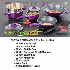 Paling Laku Panci Set Supra Rosemary 9 Pcs- Unggu