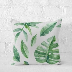 Palm Leaf Amerika Cushion Bantal Rumah Minimalis Ruang Tamu Sofa Bantal Tidak Mengandung Core Hijau Segar Bed Cushion-Intl