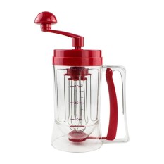 Dispenser Adonan Pancake Serbaguna Panekuk Wafel Muffin Mudah Tuangkan dengan Mengukur Label Pencampur Manual Kue Cupcake Crepe Pembuat Donat-Intl