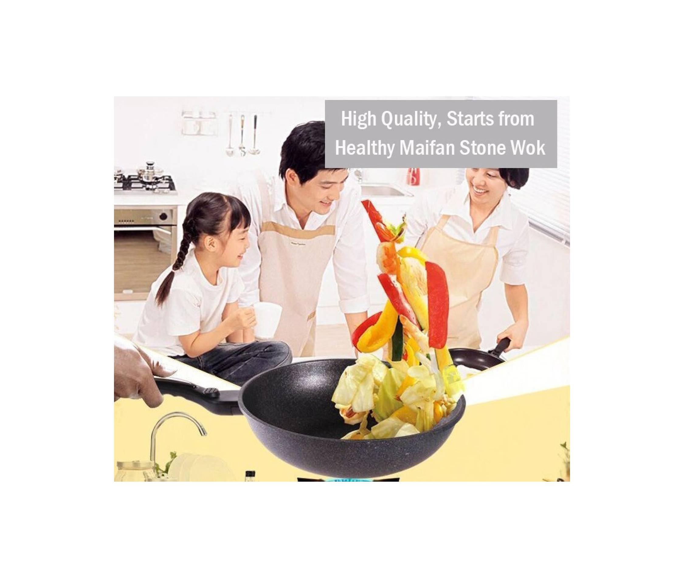 PANCI FRY PAN ukuran JUMBO 32 CM bonus TUTUP KACA - WOKPAN - WAJAN