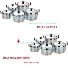 Panci Kingko 5 Pcs America High Pots + Bonus 5 Pcs America High Pots- Beli 1 GRATIS 1