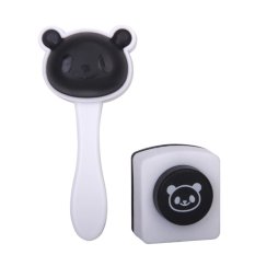 Panda Set Rice Mold Cetakan Pencetak Cetak Gagang Nasi Rice Sushi Bento Set Tools + Nori Seaweed Cutter Puncher - 2 Piece Set (White/Black)