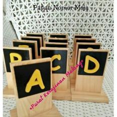 Papan Nomor Meja Tulisan Pakai Huruf - Model 7