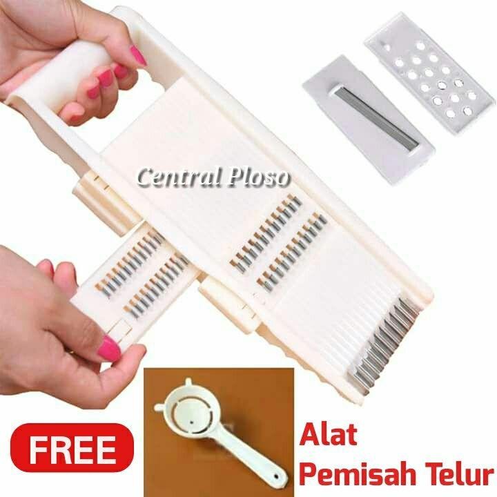 Central Ploso Parutan Serutan Sayur Dan Buah 4 Mata Pisau / Pemotong Buah dan Sayur / Alat Set Pemarut