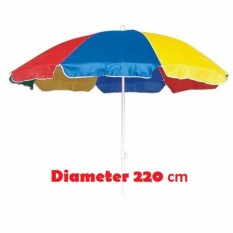 Payung tenda untuk jualan pedagang kaki lima atau taman, cafe, stand dll diameter 220cm pelangi, tenda payung parasol
