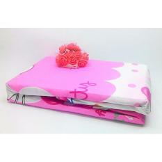 Central Ploso Pelindung Kasur 100X200X20cm Busa Matras Kartun Pink + Sarung Bantal Guling / Sprei Kekinian / Cover Kasur
