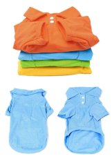 Baju POLO Anak Hewan Peliharaan Kucing Anjing Kecil Musim Panas Pakaian Hewan Peliharaan Kostum Baju T-shirt-nya