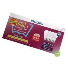 PHILIPS Lampu LED Bulb 10.5W UNICEF Beli 3 Gratis 1 - Cool Daylight (Putih)
