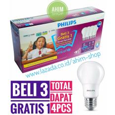 PHILIPS Lampu LED Bulb 8W (7W) UNICEF Beli 3 Gratis 1 - Cool Daylight (Putih)