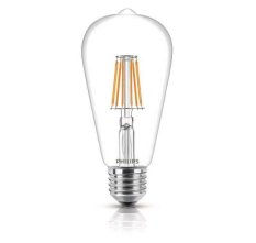 Philips LED Classic 7W ST64 E27 Dimmable Cahaya Kuning - Lampu Edison