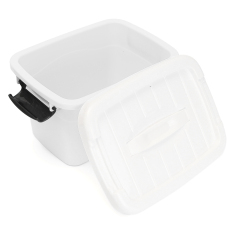 Plastik Kantor Penyimpanan Wadah Kotak Kerajinan Kotak Makeup Case House Desktop Putih-Intl