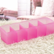 Plastik Organizer Dasi Bra Kaus Kaki Laci Kosmetik Divider Penyimpanan Kotak Kontainer Hotpink-Intl