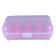 Plastik Lemari Es Tunggal Makanan 8 Telur Kedap Udara Storage Container (Pink)-Intl