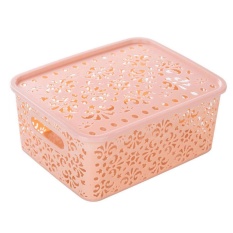 Keranjang Penyimpanan Plastik Kotak Bin Wadah Organizer Pakaian Laundry Rumah Holder-Intl