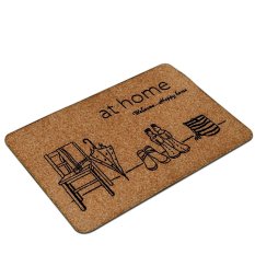 Pola Kartun Non Slip Tanah Kamar Rumah Lorong Pintu Kantor Keset Mat Pad Karpet 40x60 Cm Coklat