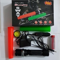 Police Senter Swat 99000 w LED Cree Rechargable - Hitam