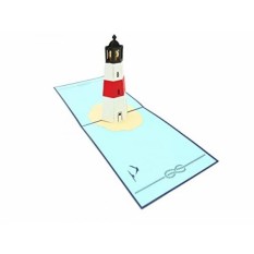 PopLife Pulau Mercusuar 3D Pop Up Kartu Ucapan untuk Semua Kesempatan-Traveler, Pesisir dan Pecinta Petualangan-Lipat Rata untuk Dikirim-Ulang Tahun, Hari Ibu, Wisuda, Pensiun, Ulang Tahun-Intl