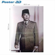 Poster 3D Jumbo+ PRESIDEN SOEKARNO #3DJ+25 - ukuran 78.5 x 58.5 cm
