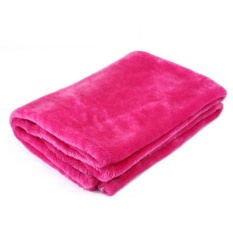Praktis Berkualitas Tinggi Hot Jual Double Coral Soft Throw Selimut Halus untuk Perjalanan Anak-anak Flanel Sofa Warna Solid-Intl