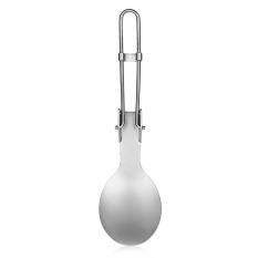 Praktis Berkualitas Tinggi Hot Sell EDC Murni Titanium Folding Spoon Outdoor Camping Memasak Picnic Tableware Cutlery-Intl